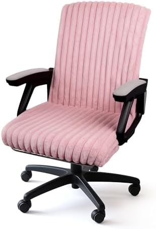 Faux Fur Office Chair Cover, Pink