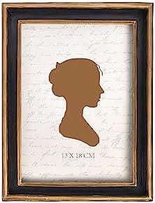 Vintage Picture Frame, 5 x 7 in, Black with Gold Trim